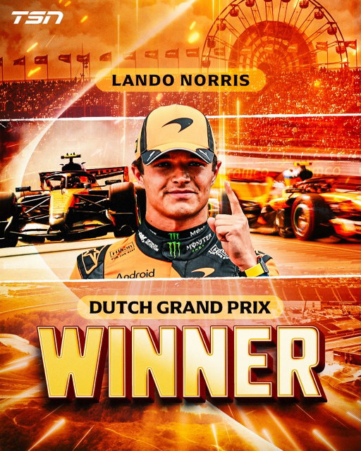 Lando Norris is your #DutchGP winner! The reigning world champion with back-to-back victories. 🙌