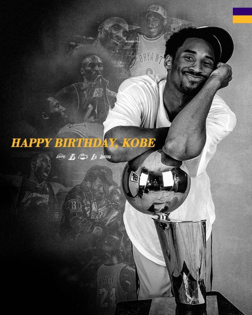 Icon. Legend. Laker. Happy Birthday, Kobe 💜