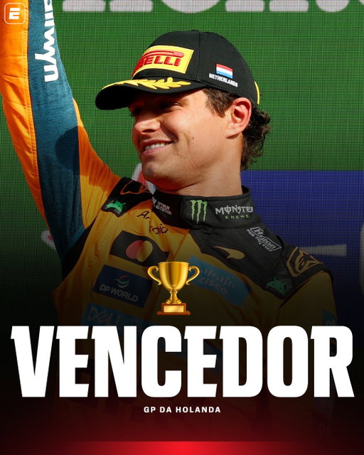 Lando Norris ESTÁ REALMENTE DE VOLTA! 🏆 Atual campeão do mundo, o piloto da McLaren venceu o GP da Holanda, conseguiu o segundo triunfo consecutivo na temporada e subiu para a quarta colocação na classificação do Mundial de Pilotos. O inglês deixou Charles Leclerc (Ferrari) para trás e chegou a 159 pontos.

#F1NaESPN #LandoNorris