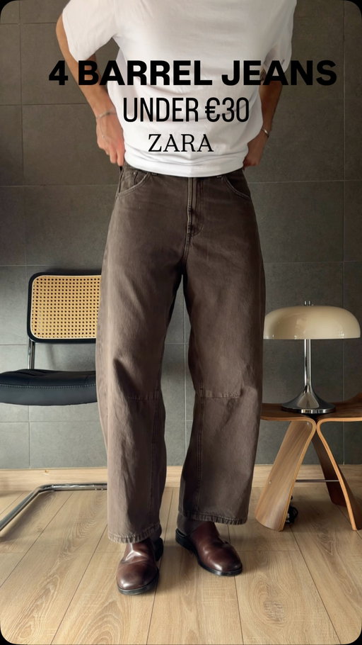 𝐓𝐡𝐞 𝐙𝐚𝐫𝐚 𝐄𝐝𝐢𝐭 | 4 Barrel jeans under €30 Zara 

Which one would you wear? 1,2,3 or 4 

⭐️Ref in caption ⬇️

1 - BROWN - Ref. 0108/313/700
2 - GREY - Ref. 0108/313/803
3 - KHAKI - Ref. 0108/313/501
3 - BLACK - Ref. 0108/313/800

#outfit #lookoftheday #menstyle #outfitoftheday #outfitinspiration