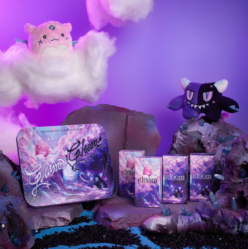 📌 Second photo is in black and white, full reveal tomorrow! 📌 

🖤 The Gleam x Gloom collection is a representation of the facets of us as individuals. Light and airy or pensive and moody.  Gleam is whimsy and joy and Gloom is melancholy and mischief. 

The collection contains a gorgeous palette (colors revealed tomorrow), 2 Lip Muds, and 2 Lip Milks.

Yes, each lip product has the little silicone mascot on them!🥹 THE DEEETAILS! 

➖Palette: $48 USD
➖Lip products: $10 USD ea
➖Plushy keychains: $18 USD ea

⚡️Launching August 28, 12 PM EST 
☁️ Blend Bunny site is US based
💜 Retailers will have these collections as soon as possible- please follow your preferred retailer (listed on Blend Bunny website & in IG highlights) for that specific information 💜

Photos: @zyelbeauty 
Artwork and plush designs: @darqprism