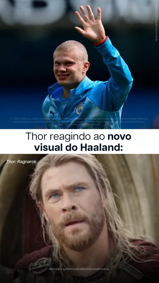 Calma, Thor…
é só o Haaland de visual novo! ⚡😂✂️

Assista à Premier League pela ESPN, no Plano Premium, e a Thor: Ragnarok no #DisneyPlus.