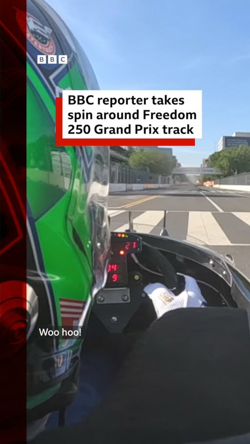 The streets of Washington DC have turned into a race course for the Freedom 250 Grand Prix. 
 
IndyCar race cars will push speeds of 180mph whilst driving around the capital's monuments. 
 
It is part of a belated celebration of the 250th anniversary of the US and is expected to attract about 140,000 people on each day of the weekend. 
 
#IndyCar #WashingtonDC #US #BBCNews
