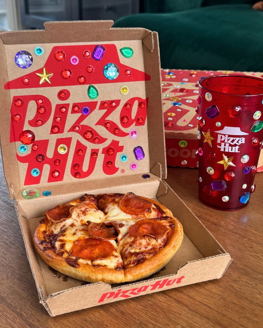 a tale as old as time: went to Michaels for one thing and now the pizza is bedazzled.
