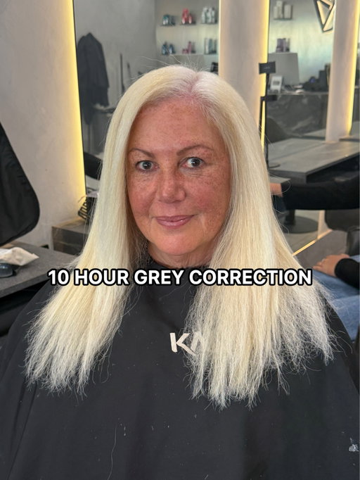 Our 10-hour Grey Colour Correction… PART THREE. 🔥

This is where it really starts coming together.

After lifting, we cleansed everything out using @redkenpro_anz Blondage Shampoo… and LOOK at how clean that lift is. Freaking insane.

Now it was time to start rebuilding the colour and adding back the depth.

We went in with Redken Shades ALK, working with three different tones throughout the hair. Strategically placing our lowlights to recreate her natural depth, using a deeper ALK underneath and a lighter tone through the top to mimic the natural pattern of her grey.

This is the part I LOVE. We’re not just putting colour back in… we’re looking at where her natural depth lives, where her grey sits and recreating that pattern so everything works together.

And look at that end result. 🤌🏼

We drop education series like this EVERY SINGLE WEEK, breaking down the consultation, placement, formulas and WHY behind what we do.

Follow for more weekly education… and if you want to take it even further, come see us at one of our classes. 🔥