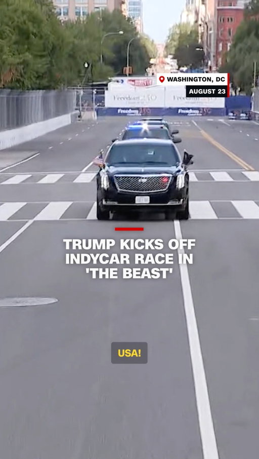 President Donald Trump took a lap around the IndyCar track in the presidential limousine known as “The Beast” and waved a ceremonial green flag to kick off the Freedom 250 Grand Prix race in Washington, DC, on Sunday. CNN’s Brian Todd reports.

Read more at the link in bio.