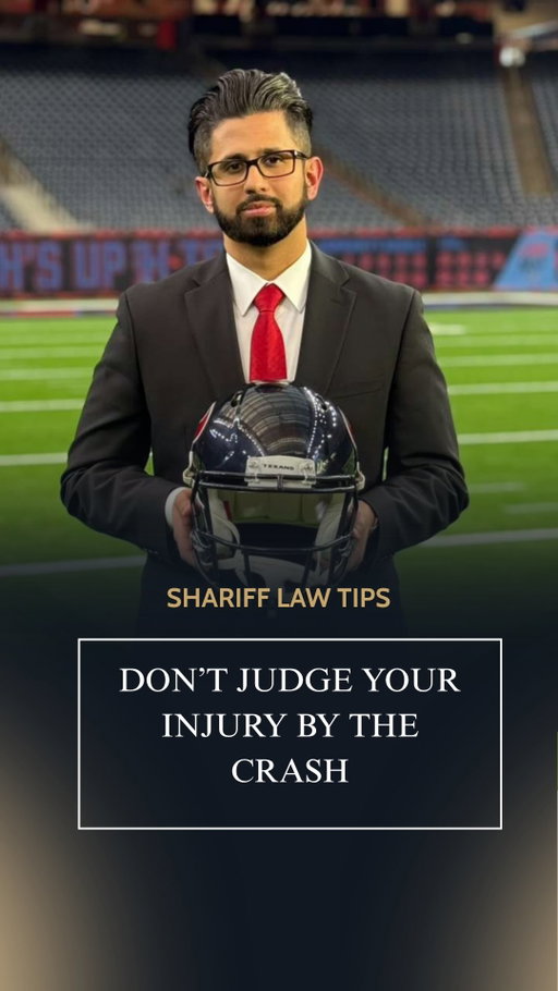 The crash looked minor. The injury wasn’t. That gap is exactly why seeing a doctor after any accident matters, no matter how small it seems.

Low speed or fender bender style crashes can still cause real damage. Whiplash, concussions, and soft tissue injuries often don’t cause immediate pain, sometimes taking hours or even days to fully surface. Adrenaline can mask symptoms that would otherwise be obvious right away.

Skipping a medical evaluation because a crash “didn’t look that bad” can lead to two problems: untreated injuries getting worse over time, and insurance companies later arguing the injury wasn’t serious, or wasn’t even caused by the accident, simply because there’s no early medical record.

A visible dent or a small impact doesn’t tell the whole story. Only a proper evaluation can.

Follow Shariff Law for why medical care matters, even after a minor looking crash.

#injurylawyers #lawyers #texasinjurylawyers #houstonlawyers