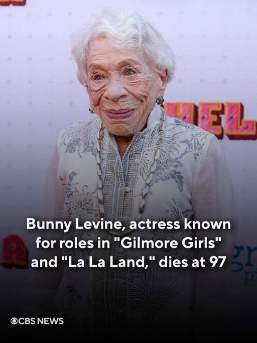 Bunny Levine, a former school librarian who followed her acting dream to Hollywood, has died. She was 97.

Levine died peacefully in her sleep at her home in Tarzana, California, on Aug. 20, her manager Brandon Kjar confirmed to CBS News on Sunday.
