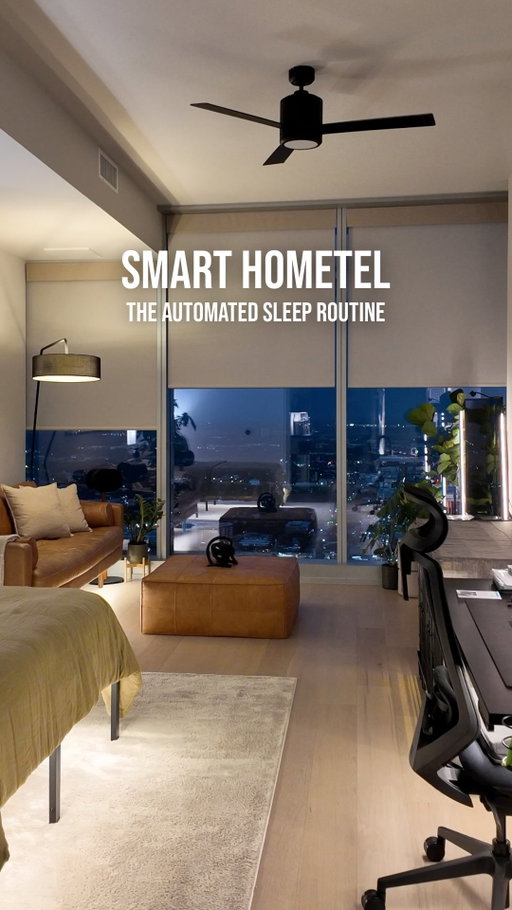 My apartment runs itself, and this one is everything that happens while I am asleep.

Shades close at 9:22. Kitchen shelf lights shut off at 9:50, which is my signal that the day is over. The Pura kicks on lavender. My Eight Sleep adjusts the bed temperature all night based on my body. The humidifier holds the room at 60%. And 45 minutes after sunrise the blackout layer opens first, then the solar shades, so I wake up to the skyline instead of an alarm.

I set all of it up once and it has run every night since. That is the whole point of the hometel.

Save this for when you are ready to automate your own space and send it to whoever you share a bed with.

#smarthome #homeautomation #hometel #eightsleep #sleeproutine