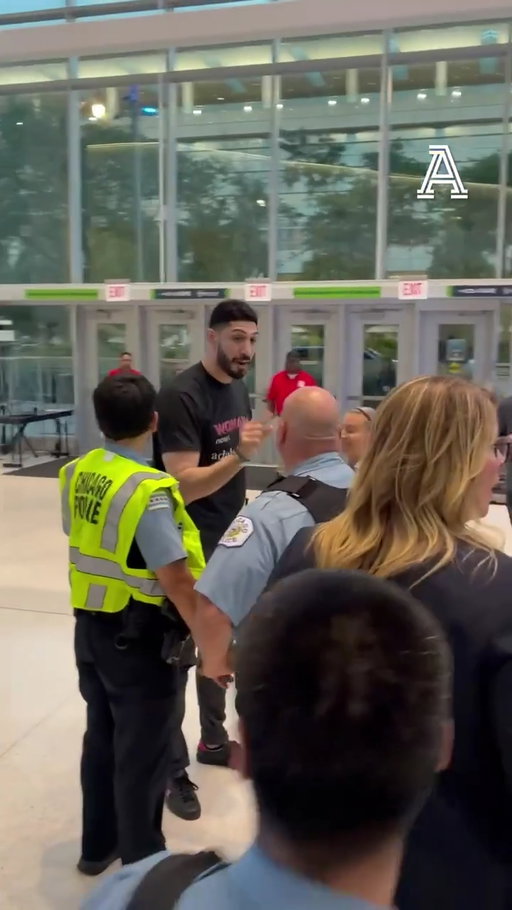 Former NBA player Enes Kanter Freedom was escorted out of Wintrust Arena on Sunday evening after Chicago Sky guard Natasha Cloud confronted him at his courtside baseline seat.

Late in the third quarter of a game between the Sky and the Indiana Fever, Cloud scored on a driving layup, prompting a timeout from the Fever. The veteran guard approached Freedom, who has gained notoriety for his vocal opposition to transgender athletes competing in women’s sports.