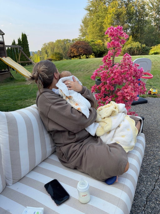 The summer of bottles, strollers, backyard hanging, and little voices saying “mom!” 100x a day 🍼