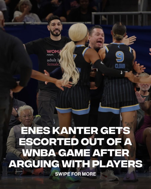 Enes Kanter was kicked out from the Sky vs Fever game on Sunday after heated exchange with Natasha Cloud 👀

(📸: Getty)