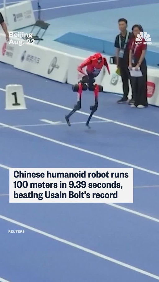 A Chinese humanoid robot outran Usain Bolt’s 100-meter sprint world record on the opening day of the World Humanoid Robot Games in Beijing, posting a time of 9.39 seconds — 0.19 faster than Bolt’s pace in 2009.