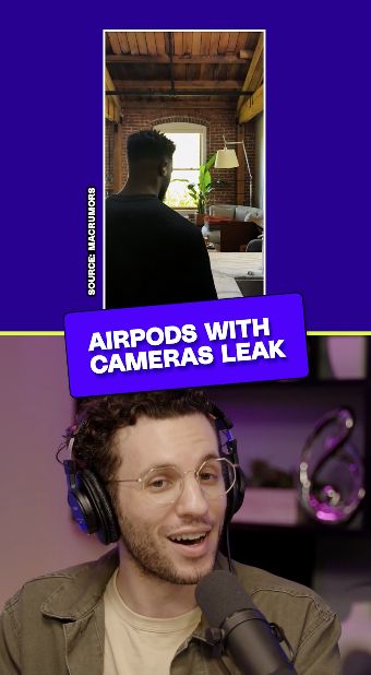 Apple’s camera-equipped AirPods appeared in a leaked clip found in the latest macOS beta demos. #Vergecast #Apple #AirPods