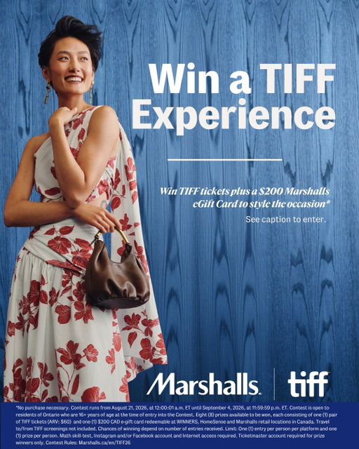 CONTEST CLOSED! Stay tuned — we’ll be contacting the winners soon. 💙 

Ready for your TIFF moment? We're giving 8 lucky winners the chance to experience TIFF with: ​

✨ A pair of TIFF tickets*​
 ✨ A $200 Marshalls Gift Card​

To enter: ​
1️⃣Follow @MarshallsCanada​
2️⃣Like this post​
3️⃣Tell us in the comments:  Tag your friends and tell them one trend, movie-inspired look, or fall fashion staple you're excited to wear this season?​

*Contest closes September 4, 2026. Rules& Regulations linked in bio.