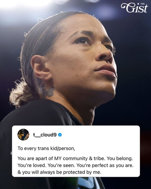 We love you @t__cloud9 🫶⁣
⁣
After washed up former NBA player Enes Kanter Freedom – who is "protecting women's sports" by *checking notes*... harassing women at work – was ejected from Sunday's game between the Chicago Sky and Indiana Fever, Sky guard Natasha Cloud shared a message post-game on Threads. 🏀⁣
⁣
#womenssports #basketball #wnba