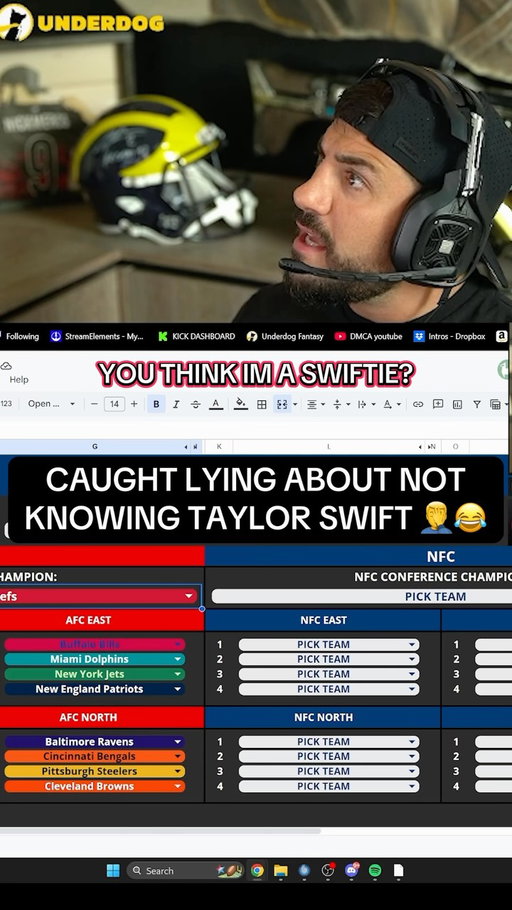 CAUGHT LYING ABOUT NOT 
KNOWING TAYLOR SWIFT 🤦‍♂️😂