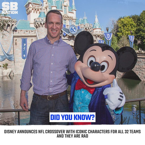 If your wardrobe needs a way to represent both your love of the NFL and Disney, then goodness are you in luck. A branding deal was announced on Monday that will align all 32 NFL teams with an iconic Disney character for a new line of apparel, which is on sale now.

Spanning the worlds of Disney, Pixar, Marvel, and Star Wars there’s a wide array of characters across the spectrum, and here’s a look at every single one of them.

AFC East
Buffalo Bills: Beast (Beauty and the Beast)
Miami Dolphins: King Triton (The Little Mermaid)
New England Patriots: Captain America (MCU)
New York Jets: Buzz Lightyear (Toy Story)

AFC North
Baltimore Ravens: Maleficent (Sleeping Beauty)
Cincinnati Bengals: Shere Khan (The Jungle Book)
Cleveland Browns: Pluto (Disney)
Pittsburgh Steelers: Pete (Disney)

AFC South
Houston Texans: Jesse (Toy Story)
Indianapolis Colts: Horace Horsecollar (Disney)
Jacksonville Jaguars: Pepita (Coco)
Tennessee Titans: Thanos (MCU)

AFC West
Denver Broncos: Maximus (Tangled)
Kansas City Chiefs: Big Bad Wolf (Disney)
Las Vegas Raiders: Darth Vader (Star Wars)
Los Angeles Chargers: Hercules and Pegasus (Hercules)

NFC East
Dallas Cowboys: Woody (Toy Story)
New York Giants: Wreck-It Ralph (Wreck-It Ralph)
Philadelphia Eagles: Doctor Doom (MCU)
Washington Commanders: Hamm (Toy Story)

NFC North
Chicago Bears: Baloo (The Jungle Book)
Detroit Lions: Simba (The Lion King)
Green Bay Packers: Chewbacca (Star Wars)
Minnesota Vikings: Thor (MCU)

NFC South
Atlanta Falcons: Millenium Falcon (Star Wars)
Carolina Panthers: Bagheera (The Jungle Book)
New Orleans Saints: Louis (The Princess and the Frog)
Tampa Bay Buccaneers: Captain Cook (Peter Pan)

NFC West
Arizona Cardinals: Jafar (Aladdin)
Los Angeles Rams: Sulley (Monsters Inc.)
San Francisco 49ers: Stinky Pete (Toy Story)
Seattle Seahawks: Mine, Mine, Mine Seagulls (Finding Nemo)