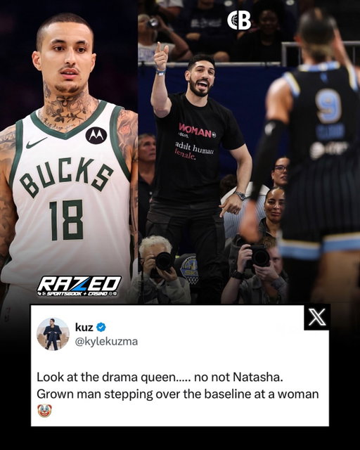 Kyle Kuzma’s reaction to Enes Kanter Freedom being kicked out of the Indiana Fever vs. Chicago Sky Game for wearing a “woman” definition shirt & arguing with Natasha Cloud: 

“Look at the drama queen….. no not Natasha. Grown man stepping over the baseline at a woman 🤡” 

Thoughts? 🤔
