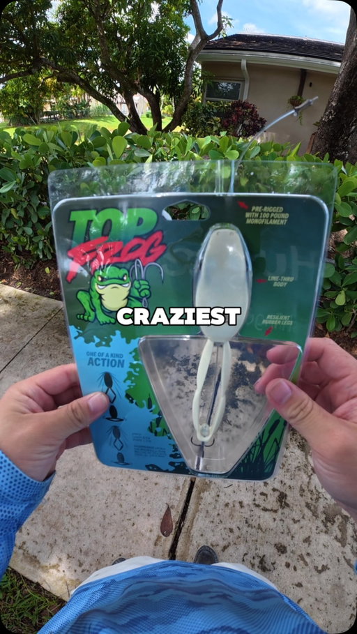 FISHING WITH THE CRAZIEST LURE EVER⁉️⁉️ @topfrogofficial 

•
•

I’m honored to have caught the first ever snakehead on the @topfrogofficial ‼️This is seriously one of if not the coolest lure on the market. From the looks, drawing power, performance & flat out creativity. It should have been today had that little guy not stolen the bait but I’m gonna catch a true dragon soon. What other species do yall wanna see me catch on the Top Frog⁉️

Per usual, the @dcfishingsupplies CarboniteX rod handles these fish with ease. 

•
•

#fishing #bullseyesnakehead #snakehead #florida #southfloridafishing