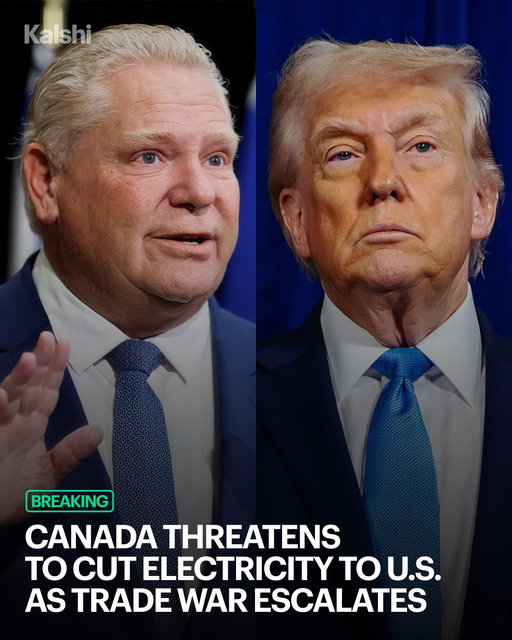 Ontario Premier Doug Ford threatened to cut electricity and critical mineral exports to the U.S. as the trade war escalates. 

The warning comes as Trump threatens 50% tariffs on key Canadian goods, while traders forecast the overall tariff rate on Canadian imports at 17.3% by year-end.