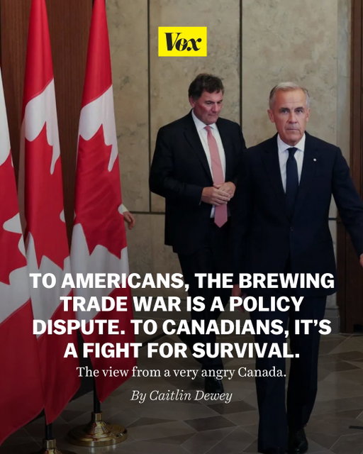 President Donald Trump is putting the “war” in “trade war.” Or so his senior officials really want you to believe.

“It’s a country that doesn’t have a military,” Transportation Secretary Sean Duffy said, incorrectly, of Canada over the weekend. “To think that they’re going to go to war with Donald Trump and actually win that war…is foolish.”

Last week, trade negotiations between the US and Canada collapsed amid disputes over tariffs on key Canadian industries, as well as US demands that Canada weaken protections for its culture and the French language. Now, both countries are promising steep retaliatory tariffs on goods ranging from cars and steel to anoraks.

Trump is betting that economic pain will produce the concessions diplomacy hasn’t. But Americans also suffer the fallout from these kinds of tactics.

Find out more at the link in our bio.