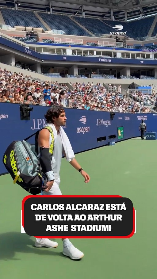 Alcaraz voltou ao Arthur Ashe Stadium, o principal do US Open, e foi muito bem recebido!

Assista aos jogos AO VIVO do US Open pela ESPN no Plano Premium do #DisneyPlus!

🎥: @usopen

#USOpenNaESPN

#tenis #usopen