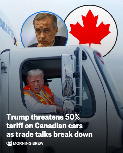 Why can’t we neighbors just get along?⁣
⁣
President Trump announced Monday that the U.S. will raise tariffs on imports of cars, trucks, and auto parts from Canada to 50% on January 1st, 2027. In a post on Truth Social, the President wrote that “Canada has been ripping off the United States of America for years”.⁣
⁣
The escalation comes just days after the U.S. imposed 50% tariffs on Canadian goods like wine, cement, and hockey sticks. For a moment, it seemed the neighboring countries would avoid this new trade war as they negotiated deep into Friday night. Alas, the sides separated without a deal, and the tariffs were imposed.⁣
⁣
Over the last 16 months, Trump’s volatile tariff policies have caused major headaches for North American automakers, with many of these companies having built supply chains on previous free trade agreements. Typically, auto parts often cross borders multiple times before being installed.⁣
⁣
While the winding paths of various auto parts were previously a non-issue, these same components could now be subject to multiple tariff charges if this new threat by the President comes to pass.⁣
⁣
📸: Getty