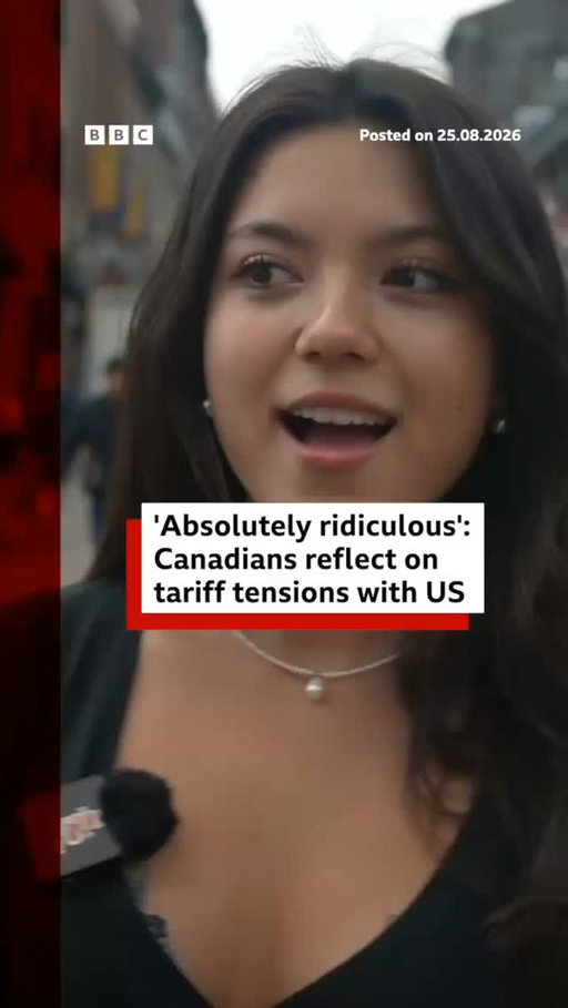 US President Donald Trump has proposed 50% tariffs on a range of Canadian products as the trade dispute between the two countries deepens.
 
Canadian Prime Minister Mark Carney confirmed he would match Trump's tariffs "dollar-for-dollar" from 8 September, including levies on steel, dairy, appliances and electronics.
 
Tap the link in @BBCNews’s bio to read more.
 
#BBCNews
