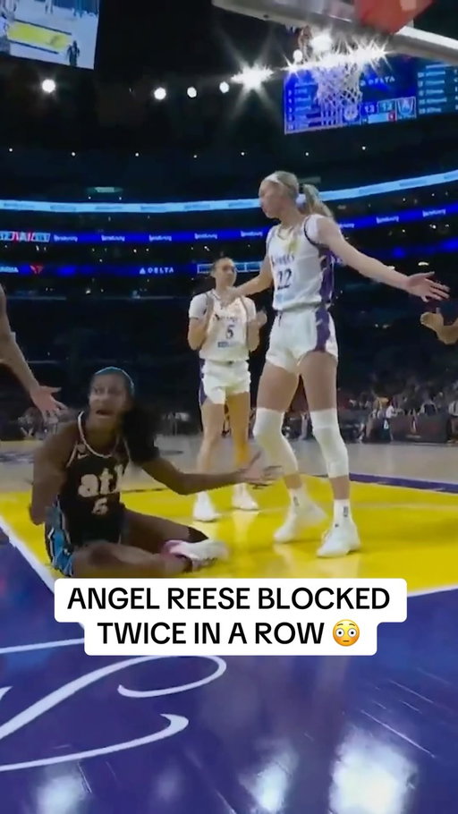Cameron Brink denied back-to-back shot attempts from Angel Reese 😤❌ #WNBA
