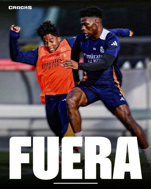 ¡ENDRICK Y TCHOUAMÉNI FUERA! ❎

📋 Ninguno entró en la convocatoria vs Real Sociedad.

🏟️ Mourinho volverá a entrenar como local en el Bernabéu.
