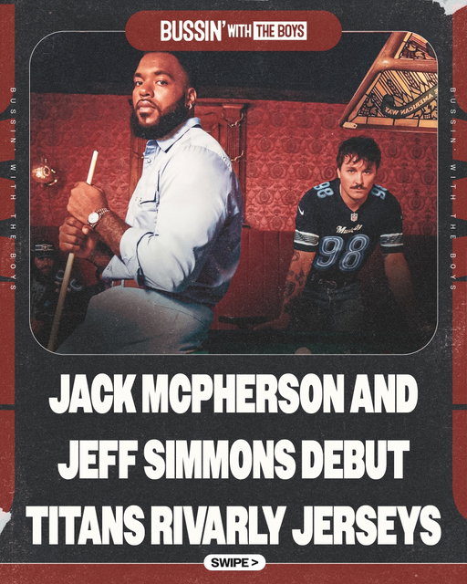 Jack McPherson and Jeff Simmons are rocking the new Titans Rivalries jerseys 🔥

All time duo