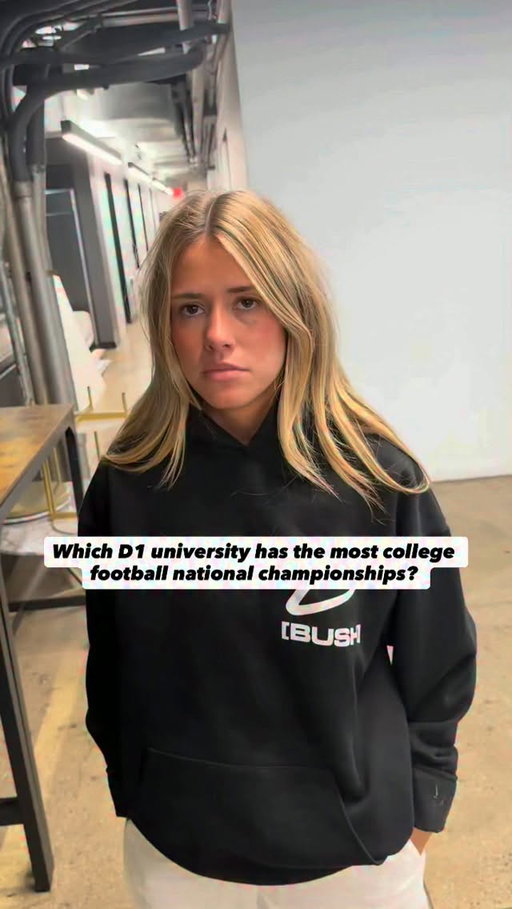 Which D1 university has the most college football national championships?