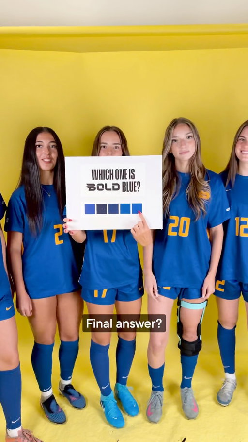 Colours causing crashouts😭💙

We got Bold women’s soccer to try and identify the correct shade of “Bold blue”

🎥: @creatrliam 
#BeBold | @tmubold