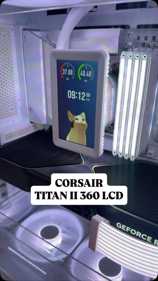 Upgrading my AIO to the new @corsair TITAN II 360 LCD 👨‍🔧 

#corsair #pcbuild #pcgaming #amd #gifted