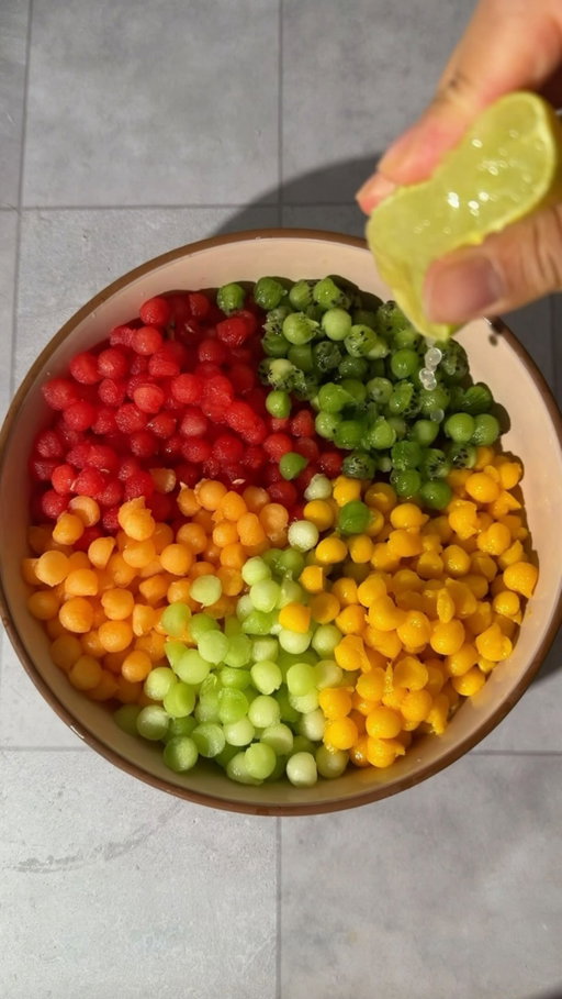 You’ve heard of viral dot cake, but have you tried dot fruit salad?! 🍉🍈✨ Put a fresh spin on the viral “dot” food trend with this fun, fruity twist with @chef_merito seasoning!