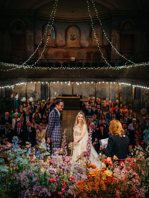 Our wedding venue is going a bit viral today after being featured on @britishvogue so what better excuse than to share some of the pictures from our magical day. 
@wiltonsmusichall really was our dream wedding venue and so perfect for us as a couple - east London, Europe’s oldest surviving music hall, one of our favourite date venues, old and crumbling and rustic and so us! Pictures are a mix from our amazing photographer @edgodden and pics from friends. I wish I could relive this day! #londonwedding