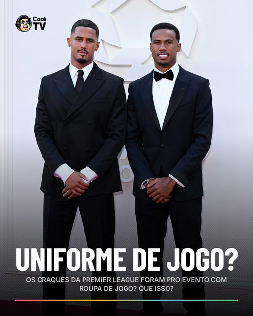 NUNCA TINHA VISTO ISSO AQUI, PÔ! OS CARAS FORAM PRO EVENTO COM ROUPA DE JOGO... 😅😂

Brincadeira: hoje aconteceu o PFA Players' Player of the Year (as premiações aos melhores jogadores da última temporada na Inglaterra). Estileira dos caras, hein? 🥵

#CoberturaCazéTV #cztv16