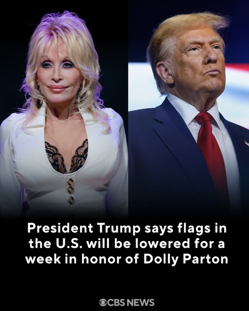 President Trump called the death of country music legend Dolly Parton "a true loss for millions of people" and ordered the American flag lowered across the country starting Tuesday evening.

"There has never been anyone like her, and never will," Trump wrote.

Parton's nephew Bryan Seaver, who was his aunt's head of security, announced her death in a prerecorded video posted to social media. She was 80.