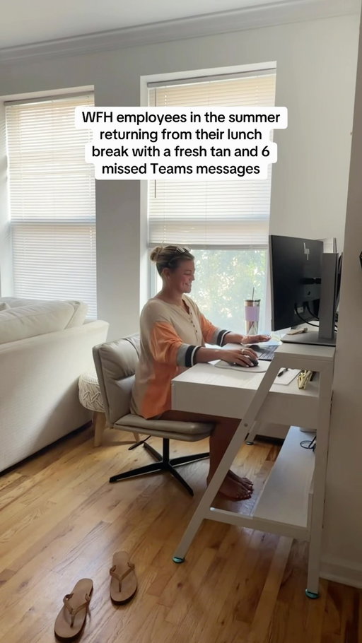 The beach chair in my backyard hates to see me coming #corporatehumor #workhumor #wfh