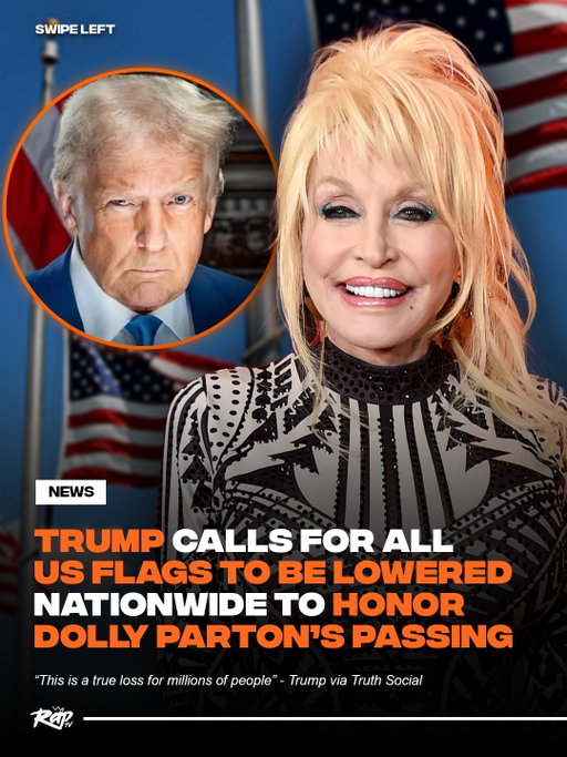 President Donald Trump has asked for U.S. flags to be lowered nationwide following Dolly Parton’s passing.

In a post to Truth Social, he calls Dolly Parton “one of the greatest Country singers” and asked that American Flags be lowered for one week beginning tonight at 6PM ET. 

Rest in Peace 🕊️