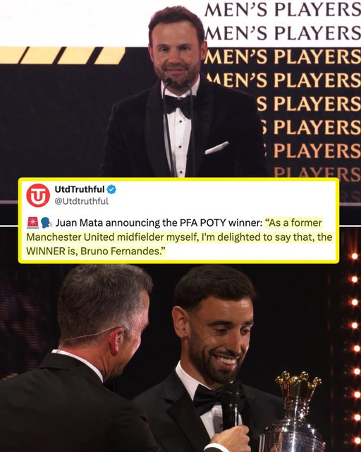 THIS FRIENDSHIP ❤️

Juan Mata presented the PFA Players’ Player of the Year award to his good friend and former Manchester United teammate Bruno Fernandes 🥹