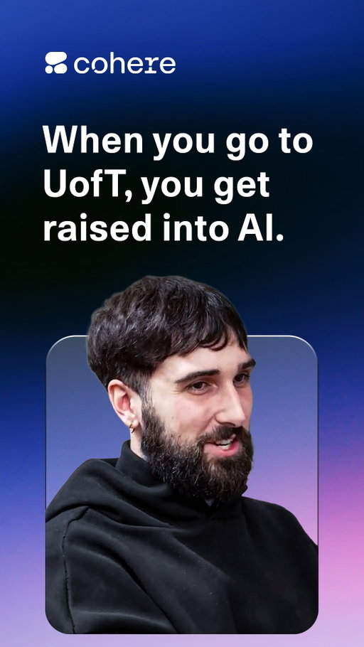 How do you go from jailbreaking your PlayStation to CEO of Canada's leading LLM provider? You go to the University of Toronto.

"When you go to @uoft, you get raised into AI." - Aidan Gomez