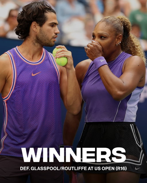 Carlos Alcaraz & Serena Williams are on to the US Open’s mixed-doubles quarterfinals 🎾

Can this well-decorated duo go the distance in Queens??

(📸: Getty)