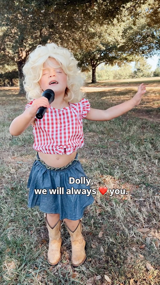 📚 Comment “Dolly” and I’ll send you our favorite Dolly books! 📕

Dolly has been a big part of our family memories for years and we are just crushed that she’s gone. I’m so happy though that she’s with Jesus now. This is a fun throwback to when Olive was @dollyparton for Halloween. 😍
We can’t wait to get back to @dollywood very soon but it won’t feel the same. 😭😭