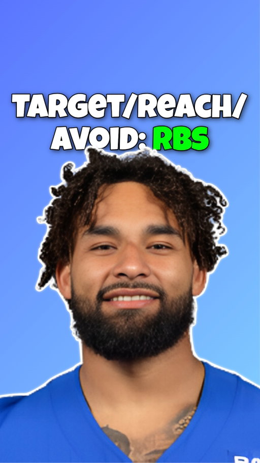 Target/Reach/Avoid: RB Edition

#fantasyfootball