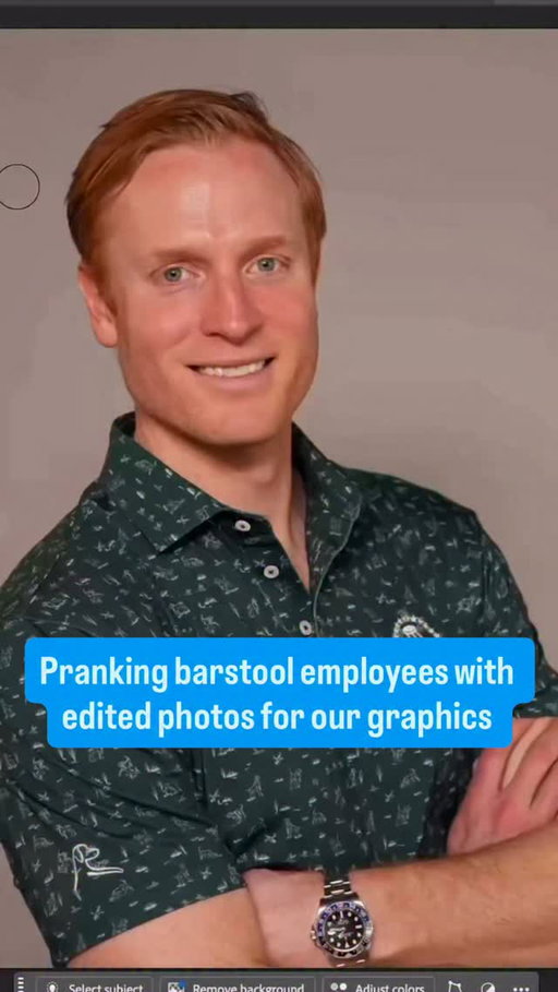 Pranking Barstool Employees with edited photos for Graphics