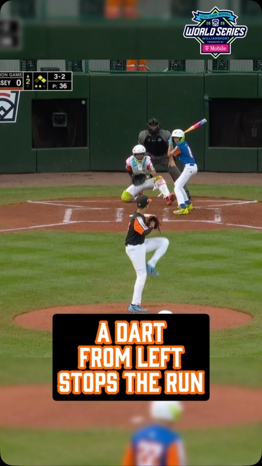 Great throw, great tag. We stay scoreless in Williamsport