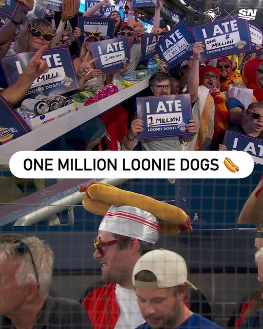 HOT DOG HISTORY 🌭

Blue Jays fans have officially devoured one million Loonie Dogs this season, and counting! 😋