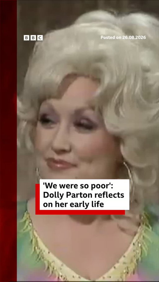 Dolly Parton appeared on Michael Parkinson's BBC chat show in 1979, speaking candidly about her childhood in rural Tennessee, her family's poverty, and the determination that helped her rise to international stardom.

The iconic country musician has died at the age of 80, her family announced on her social media.
 
Tap the link in @BBCNews's bio for tributes to the legendary singer-songwriter. 
 
#DollyParton #BBCNews